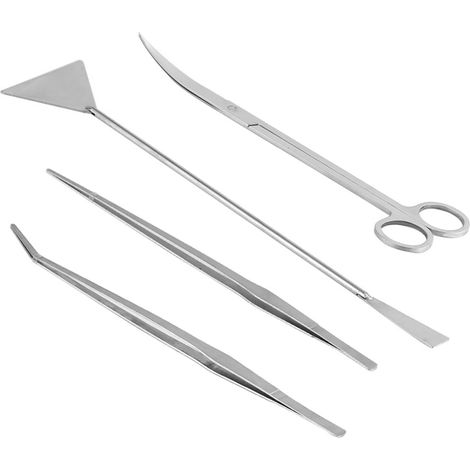 Pince Aquarium Kit Outil, 4 en 1 Ciseaux Aquarium Aquascaping Kit (1/5)