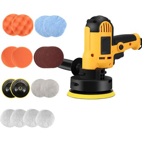 Applicable Polisseuse Tampon,Polisseuse Orbitale AléAtoire à Double Action De 5 Pouces 125mm,Kit De DéTails De Voiture,pour Le Polissage Et Le Cirage De Voiture,Kit De Polisseuses De Voiture