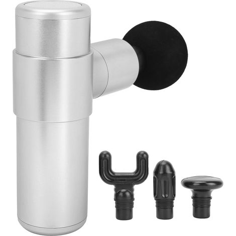 Pistolet de massage musculaire électrique portable pour soulager la douleur, argent (1/5)