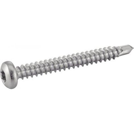 200 Vis Autoperceuses Tête Cylindrique Six Lobes 4.8 x 19 mm - DIN 7504 M - Inox A2 - D-Work