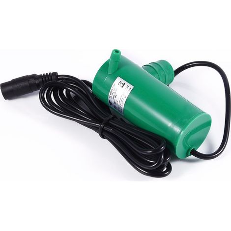 Pompe submersible 12V DC pour étang, arrosage et transfert d'eau, débit 500 L/h, hauteur max 9 m (1/5)