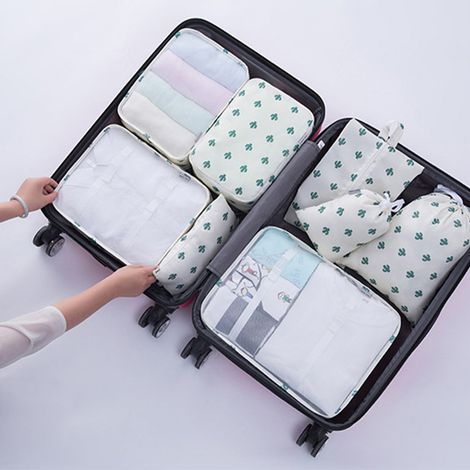Sac De Rangement Pour Chaussures - Sacs De Packing Cubes De Voyage - Organiseur De Valise Pliable - Ensemble De 7 Pièces En Nylon Et Polyester (1/5)