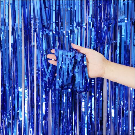 Rideau De Pluie En Paillettes - 100 X 200 Cm - Matériau Pet - Pour Décoration De Mariage Fête Noël Banquet - 1 Pièce (1/5)