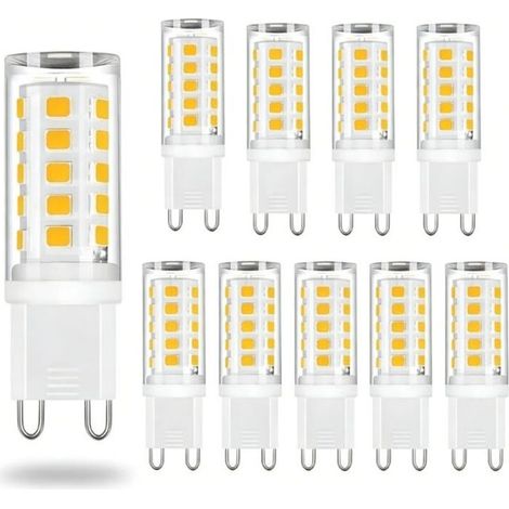 Lot de 10 ampoules LED maïs céramique blanches G9-5W, lumière neutre, base G9, sans scintillement, économie d'énergie, 220V (1/5)