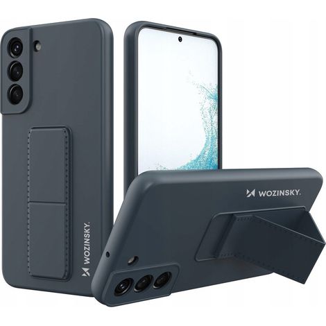 Étui Wozinsky avec support intégré en silicone pour Samsung Galaxy S22+ bleu marine (1/5)