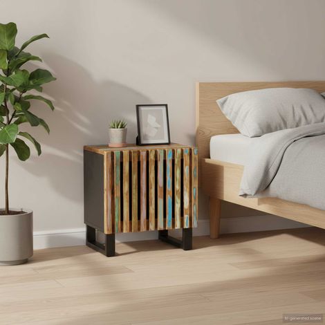 vidaXL Comodini 2pz 40x34x46 cm in Legno Massello di Recupero (1/5)