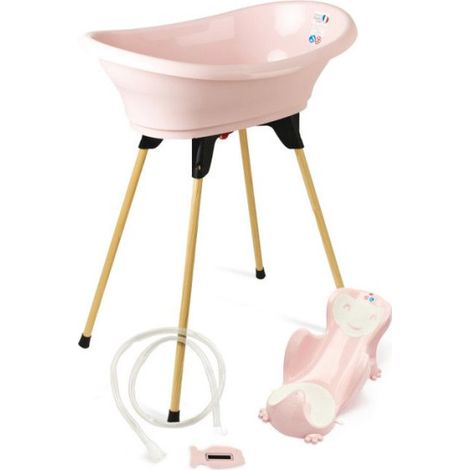 Pack baignoire THERMOBABY VASCO 5 en 1 Rose poudre - Fabriqué en France (1/5)