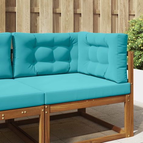 Coussins de canapé extérieur 3 pièces en polyester turquoise 80 x 80 cm - PANGIVO (1/5)