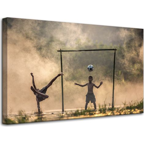 Lienzo impreso Fútbol juvenil 80x50 cm