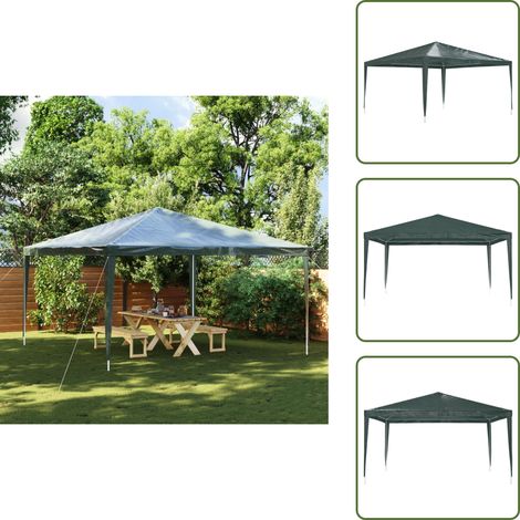Tente de réception professionnelle 4x4 m Vert 90 g/m² - Tents Reception - Abri Jardin - Gazebo - Parasol - Structure Extérieure (1/5)