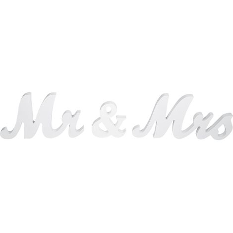 GARRYFIZH Plaque décorative en bois « Monsieur et Madame » avec lettres blanches pour la maison ou un mariage (1/3)