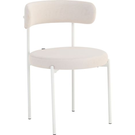 Selsey Femiss - Polsterstuhl, Samt Hellbeige, 50 cm (1/5)