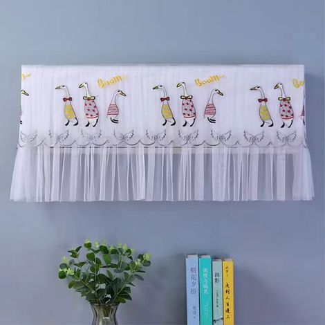 Universelle, staubdichte Wandabdeckung für Klimaanlagen (1,5–2P), kompatibel mit Gree und Midea, 94 cm, bleibt während des Betriebs an Ort und Stelle, Schutz vor Witterungseinflüssen, gelbe Farbe (1/5)