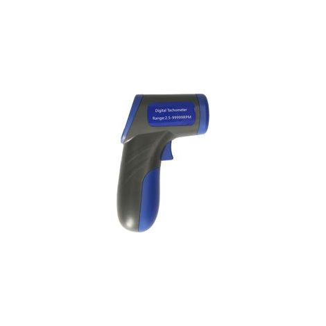 Tachymètre numérique Tachymètre laser Compteur de vitesse portatif (plage de mesure de 2,5 à 99999 tr/min) avec écran LCD rétroéclairé pour tour de machine à moteur (1/5)