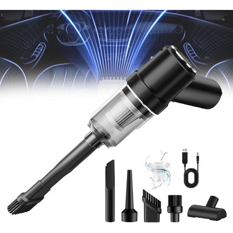Aspirateur à main sans fil, aspirateur de voiture à aspiration 8000pa, aspirateur portable 120W, avec 5 accessoires et câble de chargement (1/5)