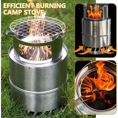 Réchaud Acier Inoxydable Portable Réchaud à Bois Portable En Acier Inoxydable - Mini Poêle De Camping Pliable - Pour Randonnée, Survie, Barbecue Poele A Bois Réchaud Acier Inoxydable Portable Réchaud à Bois Portable En Acier Inoxydable - Mini Poêle De Camping Pliable - Pour Randonnée, Survie, Barbecue Poele A Bois