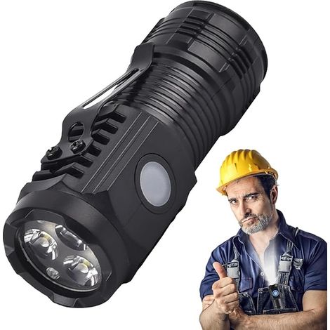 Petite lampe torche à trois LED haute luminosité  avec clip, clip stylo multifonctionnel - AquaForge (1/5)