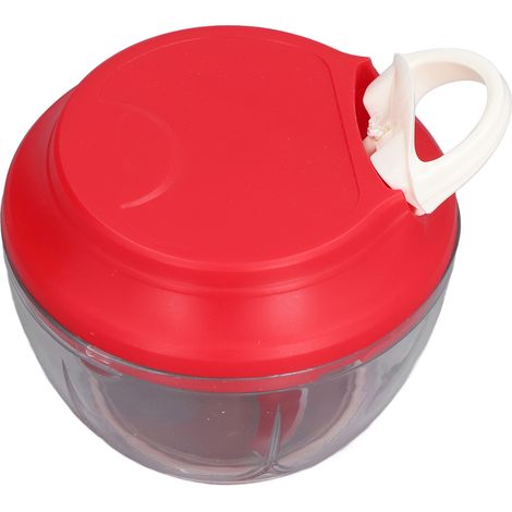 Manueller Gemüseschneider mit Seilzugmechanismus, für Zwiebeln, Knoblauch, Salat, rote Zwiebeln, mittlere Größe, 500 ml (1/5)