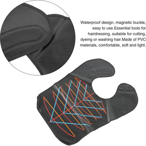 Wasserdichte Friseurschürze – Professioneller Salon-Schutzumhang (Schwarz) (1/5)
