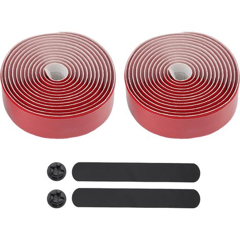 paire de poignées de vélo respirantes, légères, antidérapantes et absorbant les chocs (rouge). (1/5)