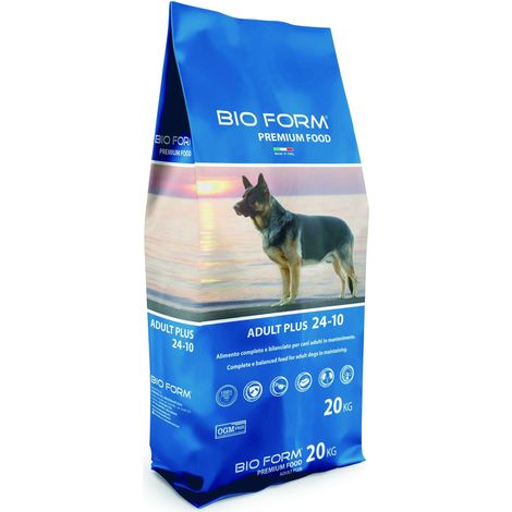 Bio Form CROCCHETTE PER CANI MEDIO/GRANDI “DOG ADULT PLUS†Proteine/Grassi 24-10% - sacco kg. 20