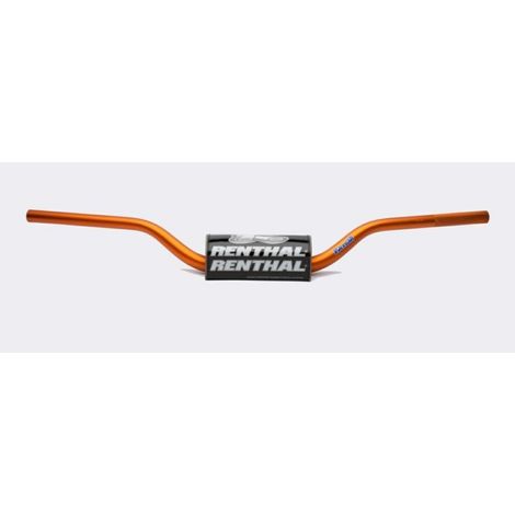 Manillar Fatbar Renthal de 28,6 mm, color naranja con esponja, para Honda CR/CRF y Kawasaki KX/KXF. (1/4)