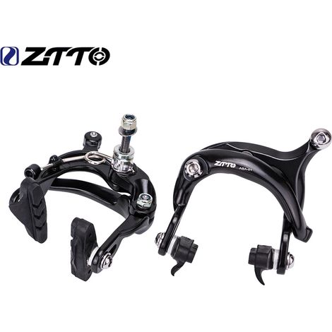 Kit d'étriers de freins pour vélo, type à câble, adapté aux vélos pliants, patins de freins en alliage d'aluminium de type C, kit de leviers de freins. (1/5)