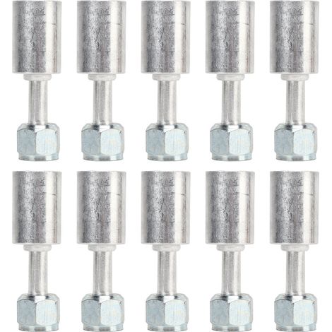 Raccord de tuyau de climatisation avec manchon R12 3/8 pouces, 180 ° en aluminium, 10 pièces, pour voiture, camion, véhicule d'ingénierie. (1/4)