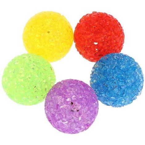 5 jouets balle pour chien avec grelots, jouets interactifs pour chat et chien, jeux extérieurs pour animaux, lot de 5 balles sonores pour divertir votre animal. (1/4)