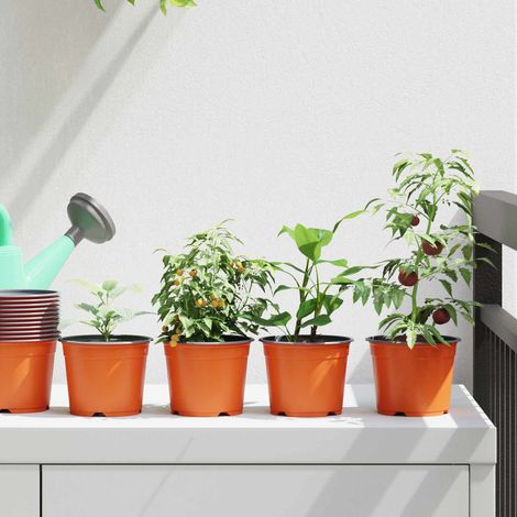 Runder Blumentopf 50 pcs Terrakotta Ø 15 x 12,5 cm Kunststoff