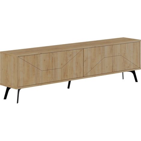 Porta TV in legno "Dune" - 180 x 29 x 50 cm - Beige