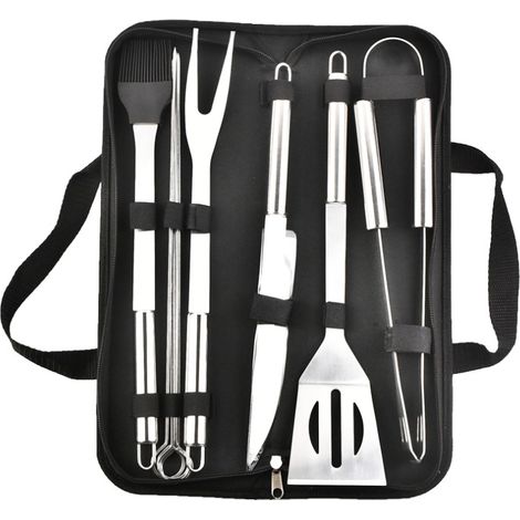 Ustensiles de barbecue en acier inoxydable, fourchettes professionnelles pour barbecue,  résistant à la chaleur (1/5)