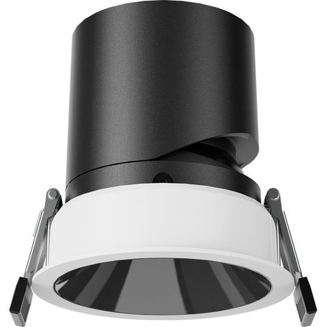 LED Downlight Rund Loop Schnitt Ø 75mm 2700K - 3200K - 4000K Standard Mattschwarz 15 W Einbau