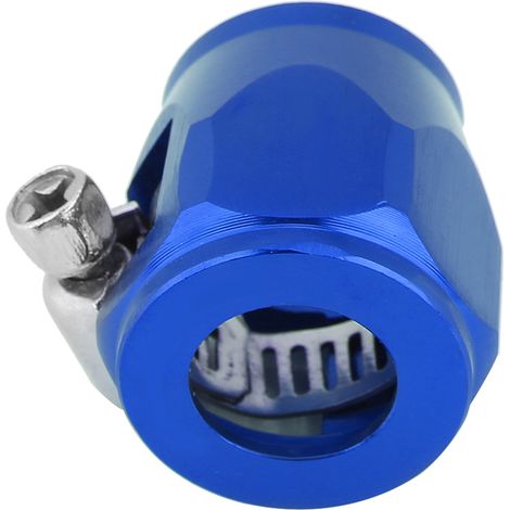 Embout de fin de durite auto carburant huile eau air collier clip raccord flexible aluminium anodisé AN8 17 mm bleu universel 1 pièce (1/5)