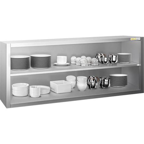 Placard mural inox 1600 x 400 mm / Hauteur 650 mm ouvert PREMIUM - GOLDINOX (1/2)