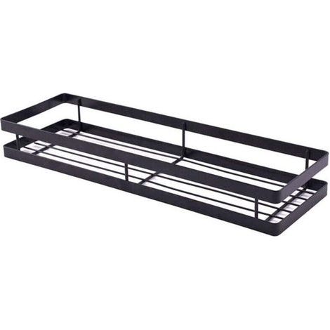 Étagère à Épices Cuisine,Epices Murale, Etagere Rangement Epices Gain de Place, Idéal pour le Rangement et Organisation de Cuisine, 40×12×5,5 cm, Noir (1/5)