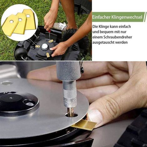 Lames De Tondeuse Robot - Acier Inoxydable Revêtement Titane - Pour Husqvarna Automower Gardena Yardforce - 35x20x0 75 Mm - 45 Pièces (1/5)