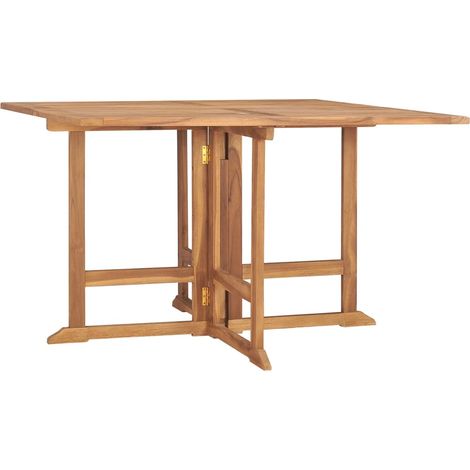 Tavolo da Giardino Pieghevole 110x110x75 cm in Massello di Teak vidaXL