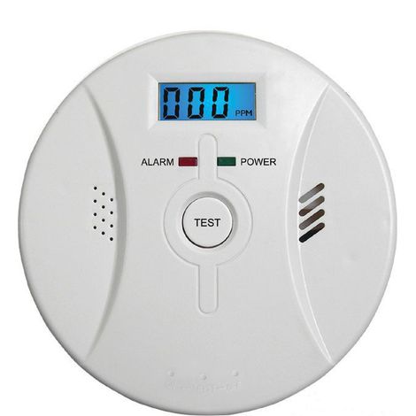 Lntyq Avertisseur de monoxyde de carbone avec écran LCD Détecteur de CO Alarme puissante de 85 dB Détecteur de monoxyde de carbone avec capteur de monoxyde de carbone Fonctionne sur piles,4.5in1.5in (1/5)