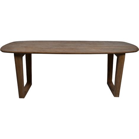 CORTE-Table à manger 8 personnes 200 cm en bois massif brossé (1/5)
