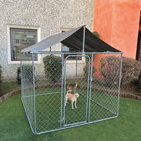 Hundebox aus verzinktem Stahl 2 x 2 x 2 m