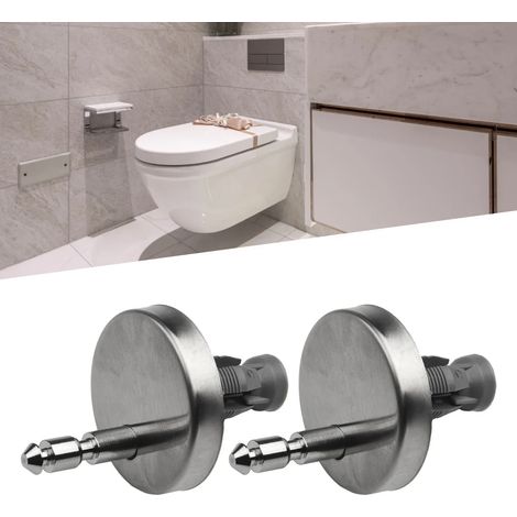 2 charnières de fixation supérieure pour abattant de toilette, en acier inoxydable, à dégagement rapide et en douceur, pièces de rechange (1/5)