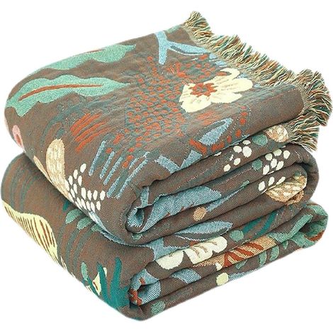 100% cotton Boho ceiling daily ceiling double sided ceiling bed linen - brown 150x200cm (1/5)