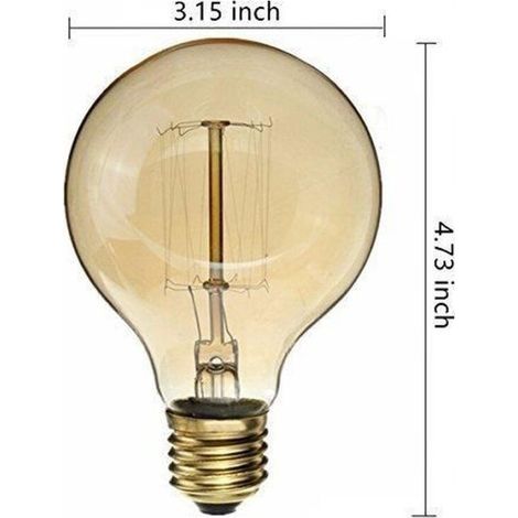Set mit 6 E27 40W G80 Glühlampen – Warmweiß 2200K – Glas und reines Kupfer – Dekorative Vintage-Beleuchtung (1/3)