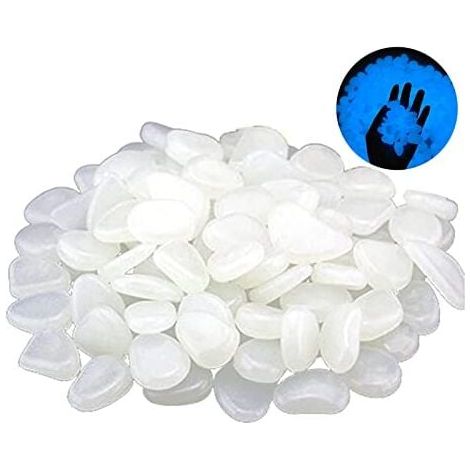 300 Pièces Galet Lumineux Cailloux, Pierres Lumineuse Exterieur, Pierres Fluorescentes, Galets Phosphorescents, Pierres Décoratives de Jardin, pour Jardin Chemin Piscine Aquarium Éclairage de Nuit (1/5)