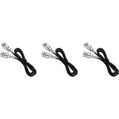 6 viti cromate 5630 per moto, luce targa auto universale 12V