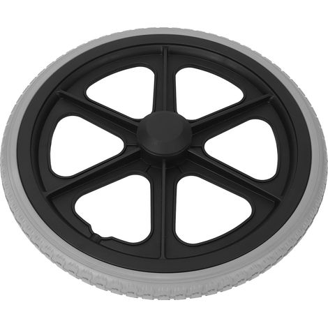 GARRYFIZH Roue fauteuil de rechange 14 pouces 350x30mm, Roulement 6001, Alésage 12mm, Pour rollator