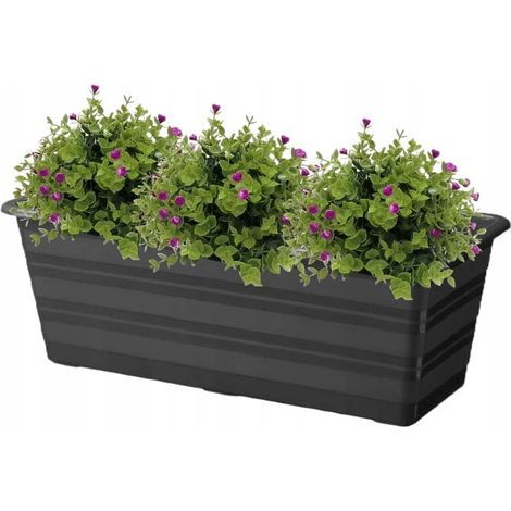 Cassapanca da balcone in grafite, 60 cm, in plastica