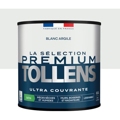 Tollens - Peinture intérieure couleurs - La Sélection Premium Satin - Ultra Couvrante - Blanc Argile 0,5 L - 6m²