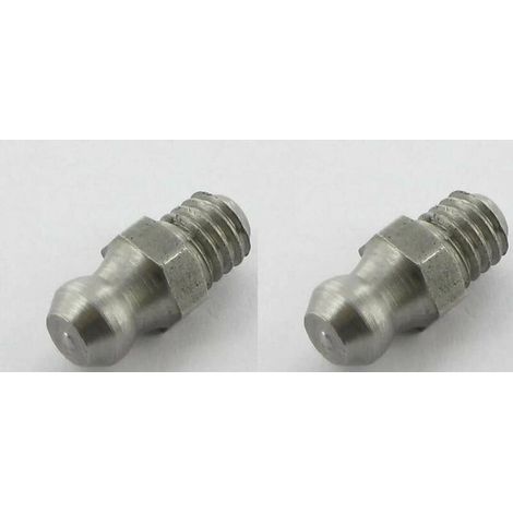 2x graisseur droit M6 angle 180° inoxydable embout graissage pompe à graisse manuelle hydraulique tracteur engin agricole tractopelle